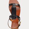 Black Women’s Ralph Lauren Dyllon Burnished Calfskin Sandals Black Women’s Ralph Lauren Dyllon Burnished Calfskin Sandals