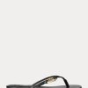 Black Women’s Ralph Lauren Emalia Nappa Leather Flip Flops Black Women’s Ralph Lauren Emalia Nappa Leather Flip Flops