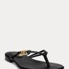 Black Women’s Ralph Lauren Emalia Nappa Leather Flip Flops Black Women’s Ralph Lauren Emalia Nappa Leather Flip Flops