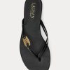 Black Women’s Ralph Lauren Emalia Nappa Leather Flip Flops Black Women’s Ralph Lauren Emalia Nappa Leather Flip Flops