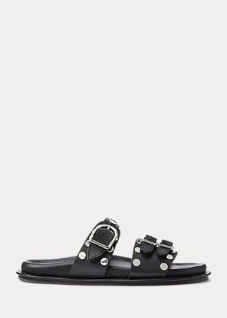 Black Women’s Ralph Lauren Ezra Studded Lambskin Sandals
