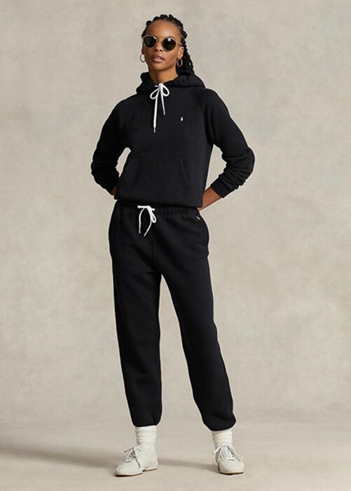 Black Women’s Ralph Lauren Fleece Athletics Pants Black Women’s Ralph Lauren Fleece Athletics Pants
