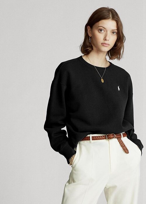 Black Women’s Ralph Lauren Fleece Pullover Sweatshirts Black Women’s Ralph Lauren Fleece Pullover Sweatshirts