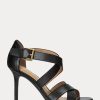 Black Women’s Ralph Lauren Gisella Burnished Leather Heels