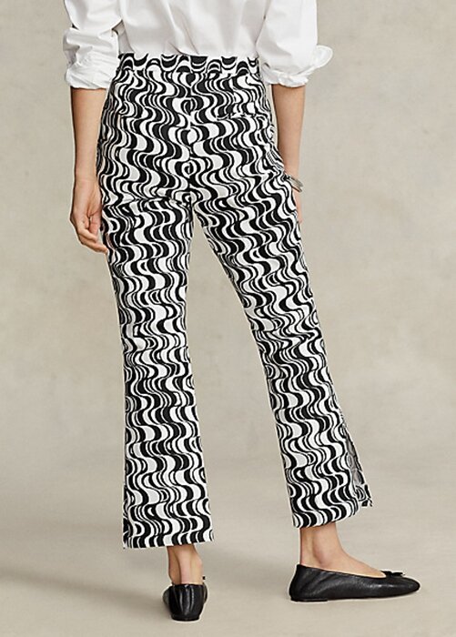 Black Women’s Ralph Lauren Graphic-Motif Sateen Kick-Flare Pants Black Women’s Ralph Lauren Graphic-Motif Sateen Kick-Flare Pants