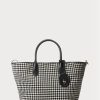 Black Women’s Ralph Lauren Houndstooth Medium Bellport Handbag Black Women’s Ralph Lauren Houndstooth Medium Bellport Handbag