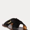 Black Women’s Ralph Lauren Jacie Calfskin Stirrup Sandals Black Women’s Ralph Lauren Jacie Calfskin Stirrup Sandals