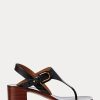 Black Women’s Ralph Lauren Julie Welington Calfskin Sandals Black Women’s Ralph Lauren Julie Welington Calfskin Sandals