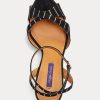 Black Women’s Ralph Lauren Kandice Embellished Goat-Suede Heels