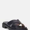 Black Women’s Ralph Lauren Kelsie Patent Leather Slippers Black Women’s Ralph Lauren Kelsie Patent Leather Slippers