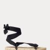 Black Women’s Ralph Lauren Lace-Ups Sandals Black Women’s Ralph Lauren Lace-Ups Sandals
