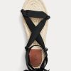 Black Women’s Ralph Lauren Lace-Ups Sandals Black Women’s Ralph Lauren Lace-Ups Sandals