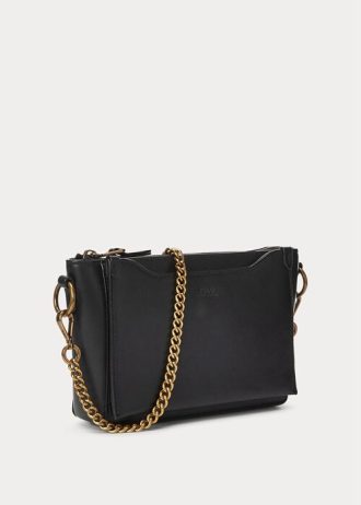Black Women’s Ralph Lauren Leather Mini Sloane Crossbody Bags