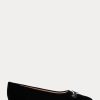 Black Women’s Ralph Lauren Lilah Velvet Ballet Flat Shoes