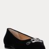 Black Women’s Ralph Lauren Lilah Velvet Ballet Flat Shoes