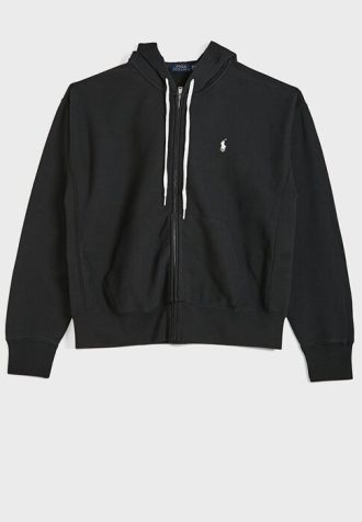 Black Women’s Ralph Lauren Logo Drawstring Hoodie