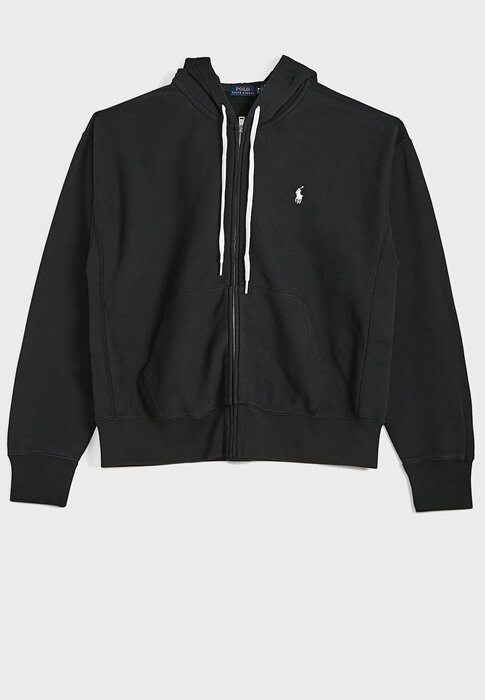 Black Women’s Ralph Lauren Logo Drawstring Hoodie Black Women’s Ralph Lauren Logo Drawstring Hoodie