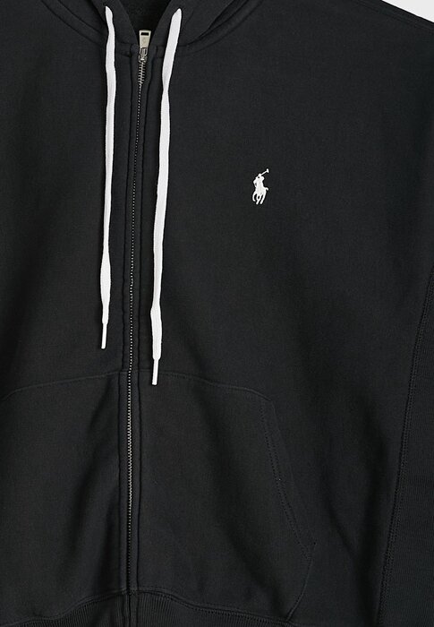 Black Women’s Ralph Lauren Logo Drawstring Hoodie Black Women’s Ralph Lauren Logo Drawstring Hoodie