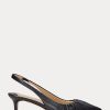 Black Women’s Ralph Lauren Lolah Nappa Leather Slingback Heels