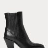 Black Women’s Ralph Lauren Lowrey Leather Cowboy Boots Black Women’s Ralph Lauren Lowrey Leather Cowboy Boots