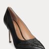 Black Women’s Ralph Lauren Lynden Burnished Leather Heels Black Women’s Ralph Lauren Lynden Burnished Leather Heels