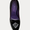 Black Women’s Ralph Lauren Marion Embroidered Velvet Heels