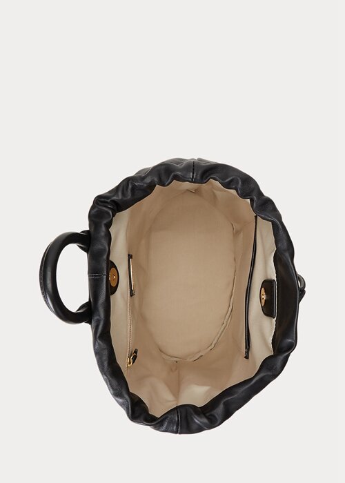 Black Women’s Ralph Lauren Nappa Leather Medium Izzie Backpacks Black Women’s Ralph Lauren Nappa Leather Medium Izzie Backpacks