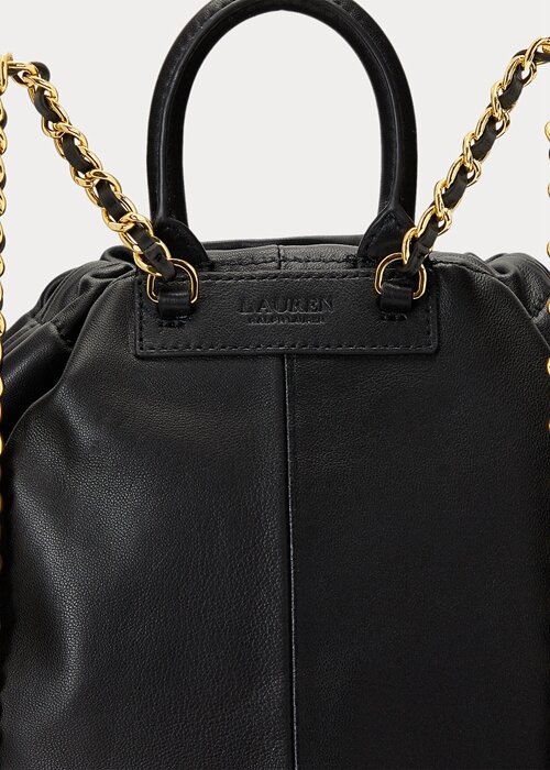 Black Women’s Ralph Lauren Nappa Leather Medium Izzie Backpacks Black Women’s Ralph Lauren Nappa Leather Medium Izzie Backpacks