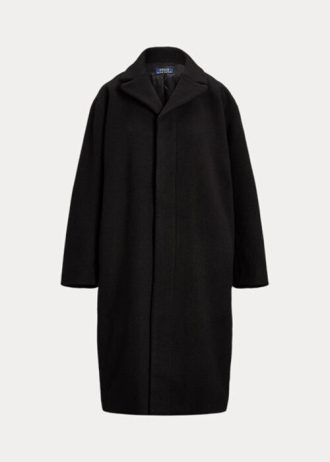 Black Women’s Ralph Lauren Oversize Herringbone Wool-Blend Coats