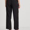 Black Women’s Ralph Lauren Pinstripe Wool Crepe Wide-Leg Pants Black Women’s Ralph Lauren Pinstripe Wool Crepe Wide-Leg Pants
