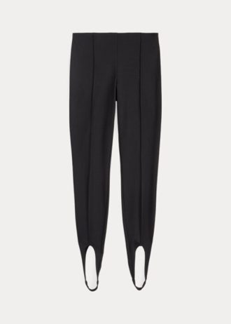Black Women’s Ralph Lauren Pintucked Stirrup Stretch Ponte Leggings