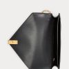 Black Women’s Ralph Lauren Polo ID Croc-Embossed Envelope Chain Crossbody Bags Black Women’s Ralph Lauren Polo ID Croc-Embossed Envelope Chain Crossbody Bags