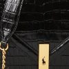 Black Women’s Ralph Lauren Polo ID Croc-Embossed Envelope Chain Crossbody Bags Black Women’s Ralph Lauren Polo ID Croc-Embossed Envelope Chain Crossbody Bags