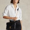 Black Women’s Ralph Lauren Polo ID Croc-Embossed Envelope Chain Crossbody Bags Black Women’s Ralph Lauren Polo ID Croc-Embossed Envelope Chain Crossbody Bags