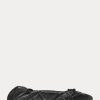 Black Women’s Ralph Lauren Quilted Lambskin Ballet Flat Shoes