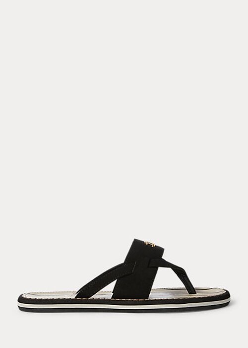 Black Women’s Ralph Lauren Rosalind Slippers Black Women’s Ralph Lauren Rosalind Slippers