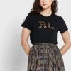 Black Women’s Ralph Lauren Round Neck Logo T Shirts