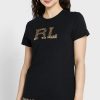 Black Women’s Ralph Lauren Round Neck Logo T Shirts