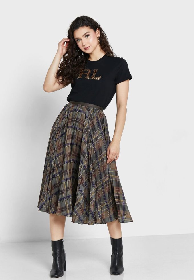 Black Women’s Ralph Lauren Round Neck Logo T Shirts