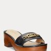 Black Women’s Ralph Lauren Roxanne Nappa Leather Sandals Black Women’s Ralph Lauren Roxanne Nappa Leather Sandals