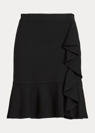 Black Women’s Ralph Lauren Ruffle-Trim Ponte Skirts