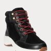 Black Women’s Ralph Lauren Rylee Suede & Leather High-Top Sneakers