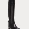 Black Women’s Ralph Lauren Sallen Calfskin Riding Boots