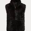 Black Women’s Ralph Lauren Shearling Vest Black Women’s Ralph Lauren Shearling Vest