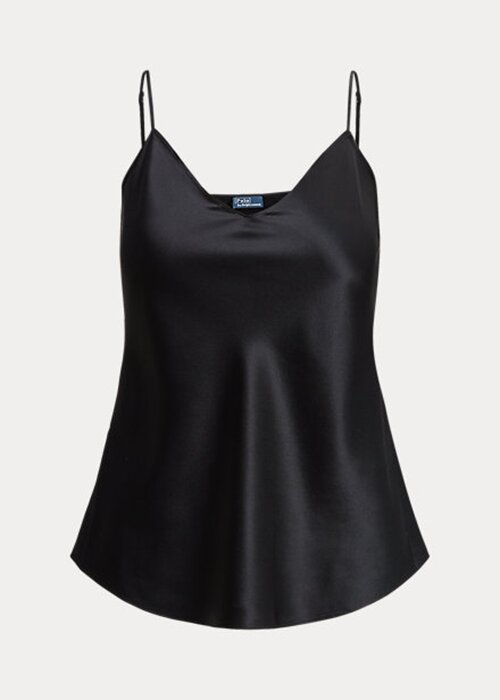 Black Women’s Ralph Lauren Silk Camisole Tops Black Women’s Ralph Lauren Silk Camisole Tops