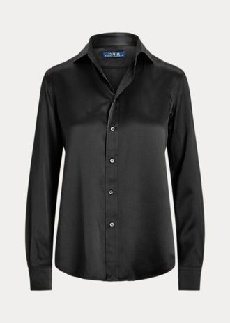 Black Women’s Ralph Lauren Silk Charmeuse Shirts