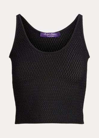 Black Women’s Ralph Lauren Silk Mesh Tank Tops