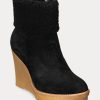 Black Women’s Ralph Lauren Steph Shearling-Trim Suedeie Boots Black Women’s Ralph Lauren Steph Shearling-Trim Suedeie Boots