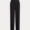 Black Women’s Ralph Lauren Straight-Leg Satin Pants