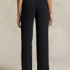 Black Women’s Ralph Lauren Straight-Leg Satin Pants